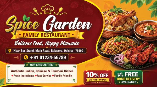 thumbnail 6x4 Restaurant Banner Design PSD for Food Business